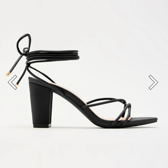 FN Elegant Black Strappy Women's Sandals | Sz 8 - Picture 6 of 10